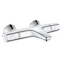 Baterie cada cu termostat Grohe 34227002, Precision Trend Mixer 1/2, montaj pe perete, cartus ceramic, limitator debit, diverter, Crom