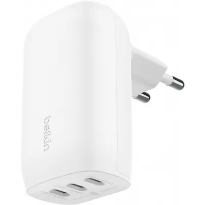 Incarcator Retea Belkin BoostCharge, 67W, 3A, 3 x USB-C, Alb WCC002vfWH