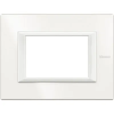Rama dreptunghiulara Axolute aluminiu monocrom 3 module - Alb