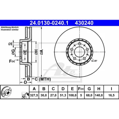 Disc frana ATE 24.0130-0240.1