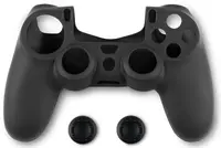 Husă din silicon pentru controler și protecție pentru butoane Spartan Gear - DualShock 4, negru (PS4)