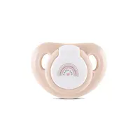 Set 2 suzete din silicon moale Mellow Rose cu capac 0 luni+