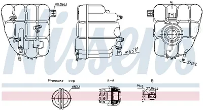 Vas expansiune racire (cu senzor nivel) potrivit PORSCHE CAYENNE; VW TOUAREG 01.10