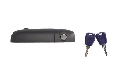 Maner usa Fata Stanga potrivit FIAT PANDA, PANDA/HATCHBACK 0.9-1.4CNG dupa 2003 - (cu cheie, extern, cu incuietoare, negru)