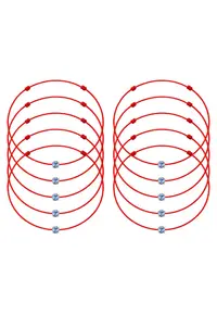 Set de bratari martisor cu cristal Preciosa - 10 bucati - 65987 - Albastru deschis