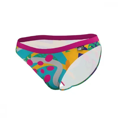 Z3R0D - slip Costum baie femei two pieces - rosu galben albastru Expressive Res…