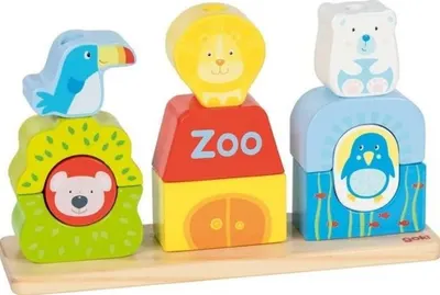 Jucărie din lemn Goki - Grădină zoologică