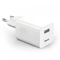Incarcator Retea Baseus, 24W, 3A, 1 x USB-A, Alb CCALL-BX02