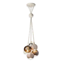 Lustra, lampa suspendata 6 LUCI GRAPPOLO DECO AFOXÉ FINISH - MIX C2656
