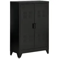 HOMCOM Dulapior Multifunctional cu 2 Usi Stil Industrial, Dulapior Metalic pentru Casa si Garaj - Gri | Aosom Romania