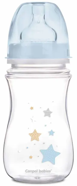 Biberon anticolici Canpol - Newborn Baby, 240 ml, albastru