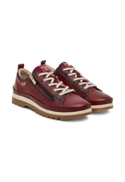 Tenisi dama 305470591 - rosu - piele naturala