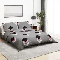 Gossi set cu husa de pilota, gri, 200x200 cm, bumbac