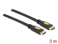 Cablu HDMI High Speed 4K30Hz T-T 3m Negru, Delock 82454