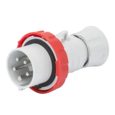 Stecher fisa industriala HP - IP66/IP67/IP68/IP69 - 3P+N+E 32A 380V/440V 50HZ/60HZ - RED - 3H - Strangere cu surub