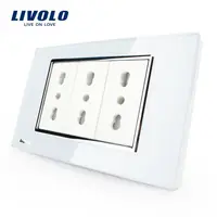 Priza tripla standard italian / modular Alb