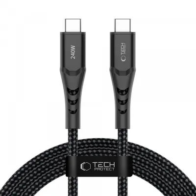Cablu Date si Incarcare USB-C - USB-C Tech-Protect UB11T Ultraboost, 240W, 2m, Negru