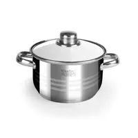 Oala din Inox cu Capac din Sticla, 20.8 cm, 3 l, Perfect Home