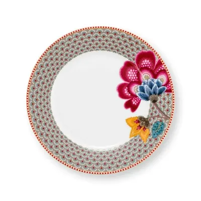 Farfurie din porțelan, Pip Studio, Khaki, 21 cm, colecția Blooming Tales