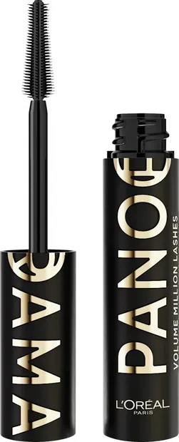 L'Oréal Rimel pentru gene voluminoase și lungi Panorama, All Night Black, 9.9 ml
