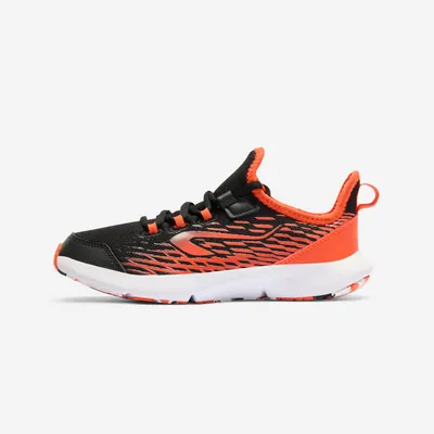 Adidași cu șireturi, ușori și flexibili, AT flex, negru portocaliu Copii