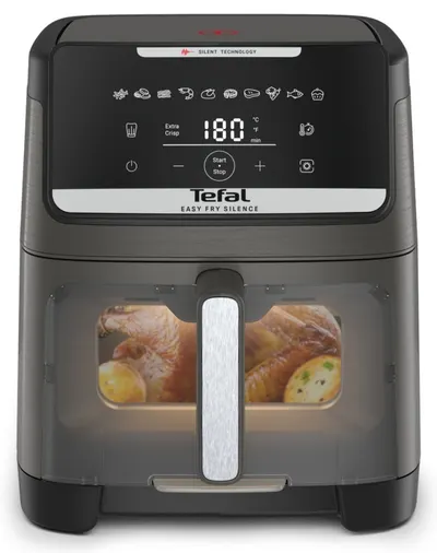 Friteuză cu aer cald Tefal - Easy Fry Silence, XXL, 7 l, negru
