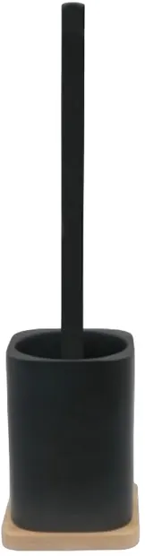 Pensulă de toaletă Inter Ceramic - Ninel, 9,4 x 37,5 cm, negru-bamboo