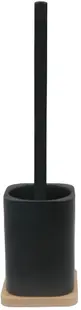 Pensulă de toaletă Inter Ceramic - Ninel, 9,4 x 37,5 cm, negru-bamboo