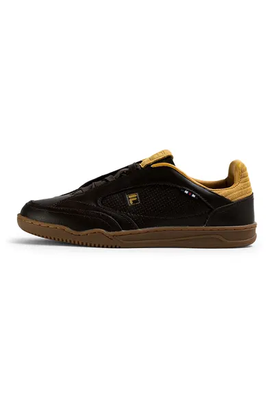 Pantofi sport low-cut din piele Slantshot - Negru/Maro