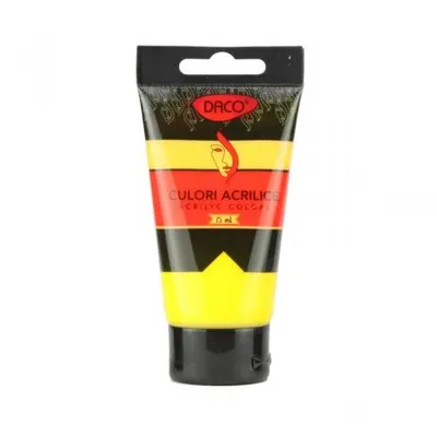 Culori acril 75 ml DACO, galben mediu