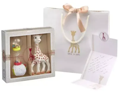 Set cadou cu zornăitor moale Sophie la Girafe