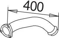Racord evacuare (lungime:420mm) potrivit MERCEDES