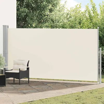 vidaXL Copertină laterală retractabilă, crem, 160x514 cm