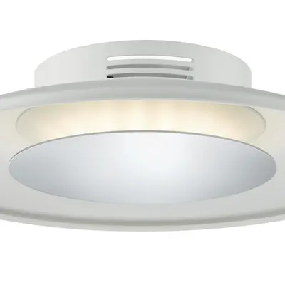 Lampa tavan Worcester Small Flush White & Polished Chrome LED