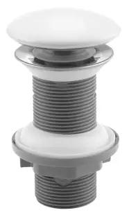 Ventil lavoar cu click-clack, capac ceramic alb, fara preaplin, Isvea Infinity