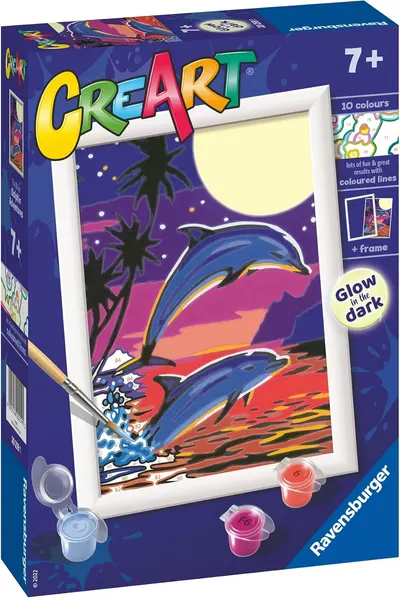 Set de pictură pe numere Ravensburger CreArt - Delfin