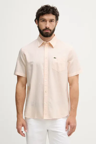 Lacoste cămașă oxford pentru bărbați, din bumbac
