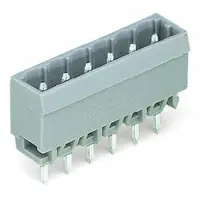 THT male header; 1.0 x 1.0 mm solder pin; straight; Pin spacing 5 mm; 23-pole; gray