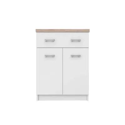 Comoda TOP MIX, 2 usi, 1 sertar, alb, 60x33x85 cm