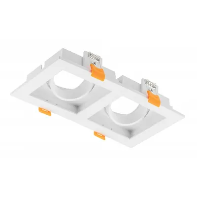 Spot - Ceiling spot light fixture RUBIO, 187x102mm, IP20, square, double, white