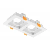 Spot - Ceiling spot light fixture RUBIO, 187x102mm, IP20, square, double, white