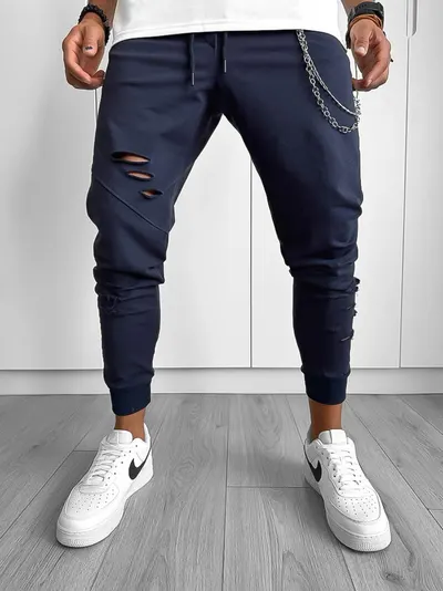 Pantaloni de trening bleumarin 12919 P25-5