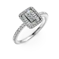 Inel de logodna din aur alb cu diamante de 0.26ct