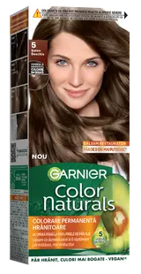 Vopsea de par permanenta Color Naturals 5 Saten Deschis, 112ml, Garnier
