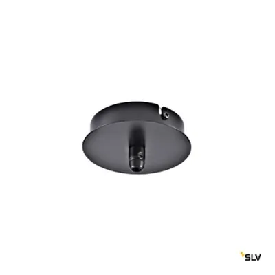 Rozeta suspensie, 1iesire,negru.rotund, incl. Disp.detens.