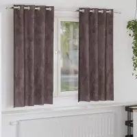 vidaXL Cortine din catifea 2 buc. Maro 175 x 140 cm Catifea