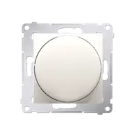 Variator de tensiune rotativ-push pentru LED 230V, 5-215W, crem alb/electro alb