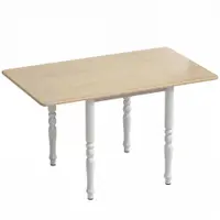 HOMCOM Masă Pliabilă pentru 2-6 Persoane, Extensibilă, Efect de Lemn, Finisaj Natural | Aosom Romania