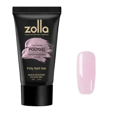 Polygel Zolla 30ml - Transparent Pink