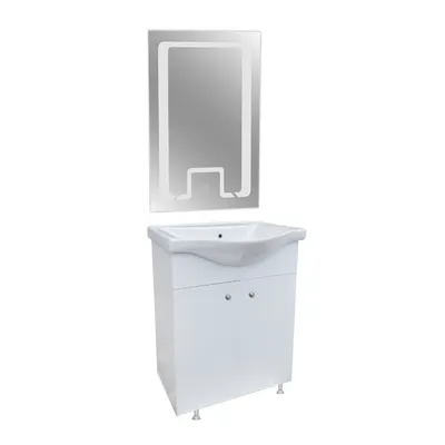 Set mobilier baie Selena 60 cm 3 piese alb